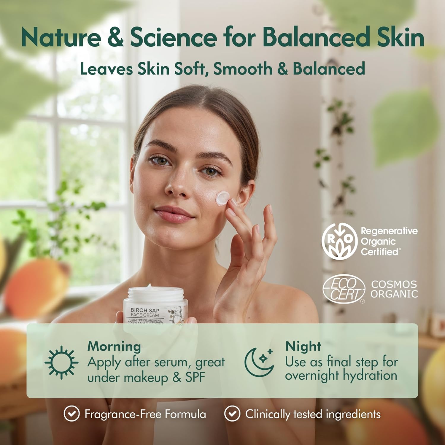 Nordic Peptide Face Cream with Seabuckthorn - Organic Birch Sap