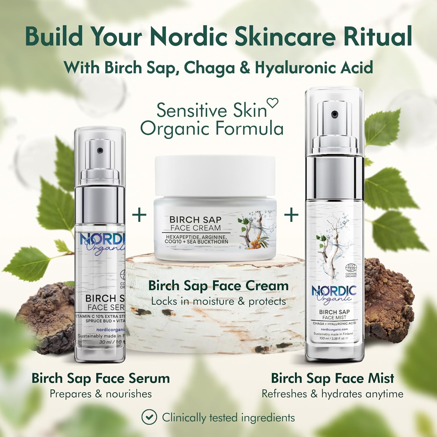 Nordic Peptide Face Cream with Seabuckthorn - Organic Birch Sap